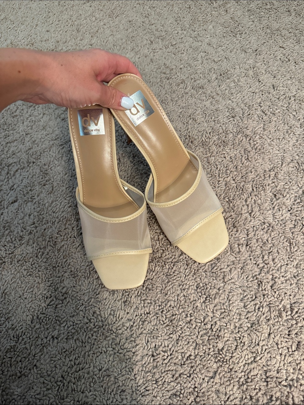 Dolce vita Beige Mesh Heel size 8.5 - Picture 2 of 4